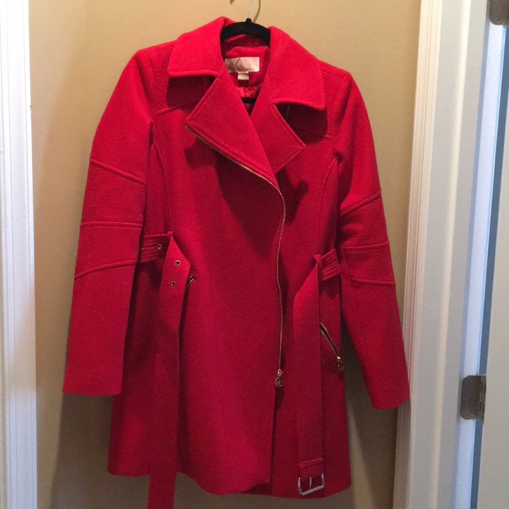 Michael Kors NEW Red Peacoat